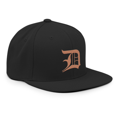 Detroit 'Old English D' Vintage Snapback (Copper)