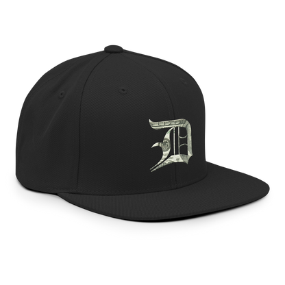 Detroit 'Old English D' Vintage Snapback (Benjamins Edition)