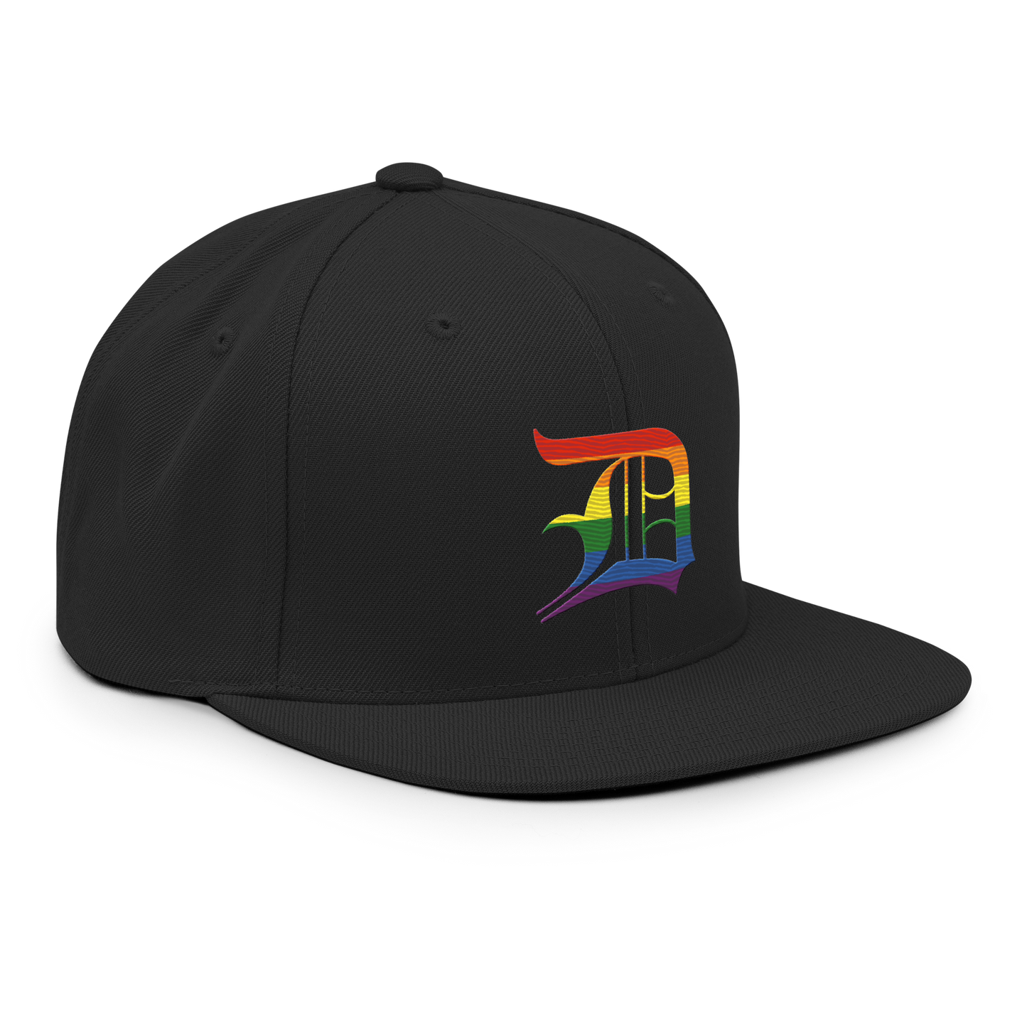 Detroit 'Old English D' Vintage Snapback (Rainbow Pride Edition)