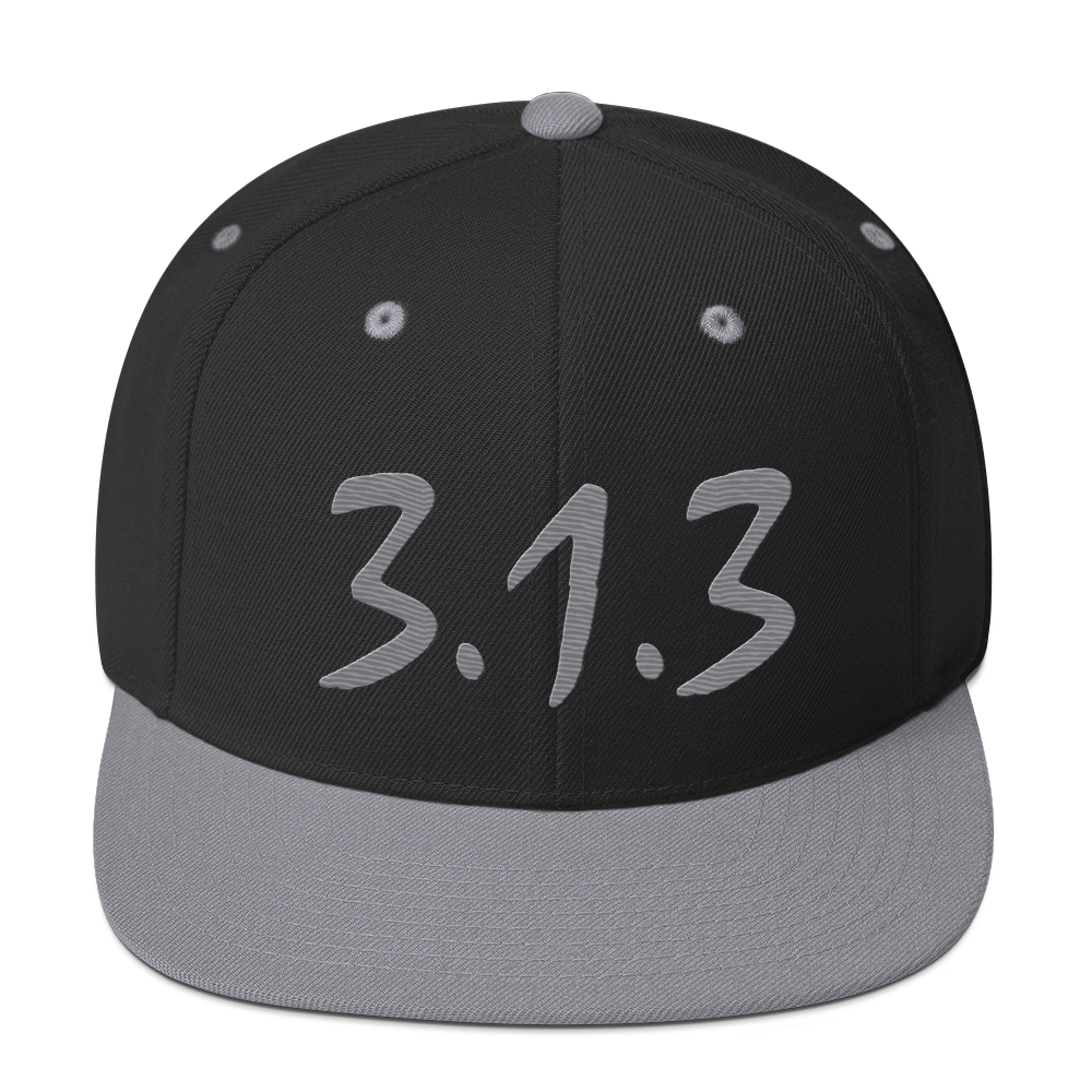 Detroit '313 Vintage Snapback (Compton Font) | Silver