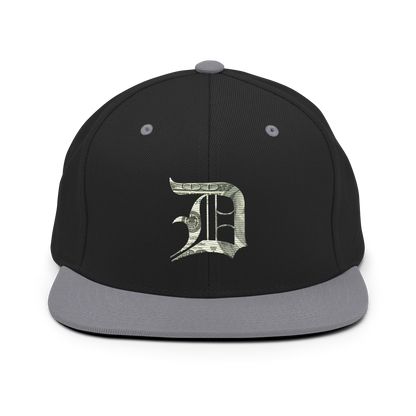 Detroit 'Old English D' Vintage Snapback (Benjamins Edition)