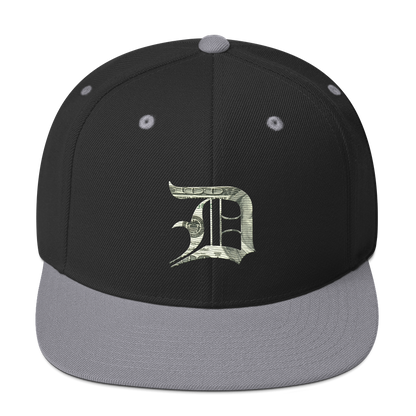 Detroit 'Old English D' Vintage Snapback (Benjamins Edition)