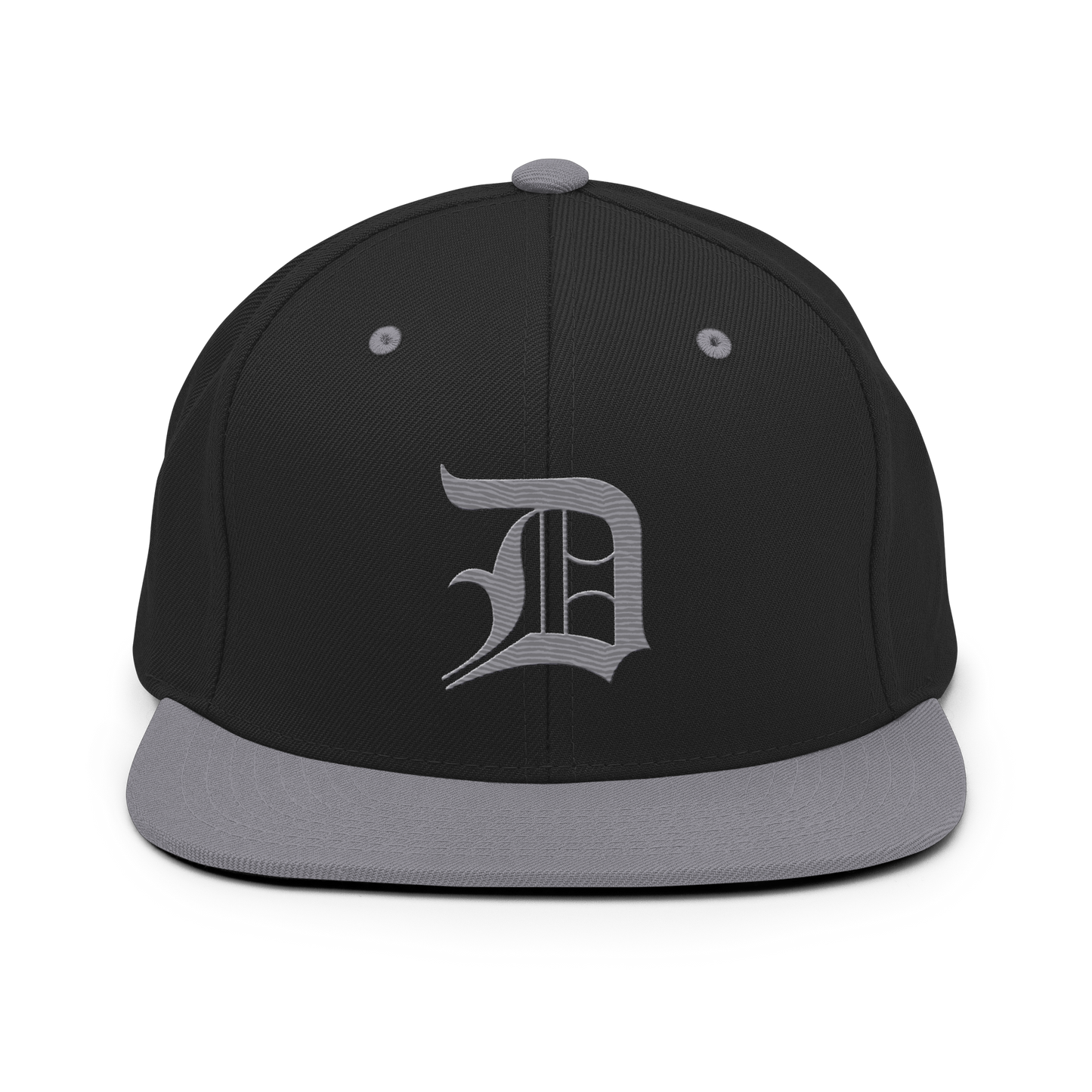 Detroit 'Old English D' Vintage Snapback | Silver