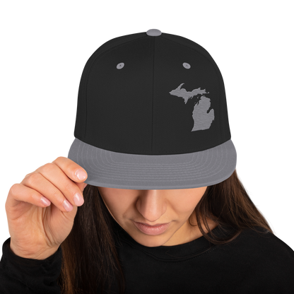 Michigan Vintage Snapback | Silver Outline