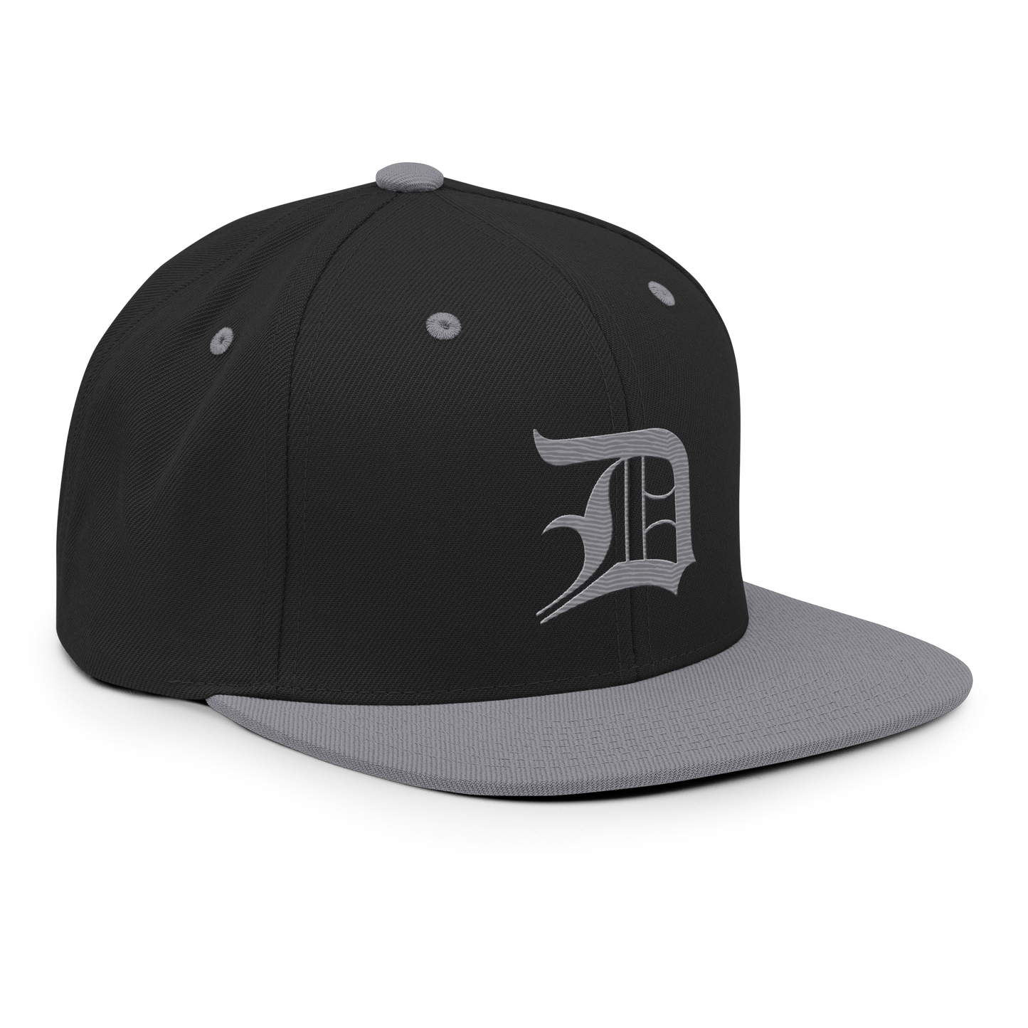 Detroit 'Old English D' Vintage Snapback | Silver