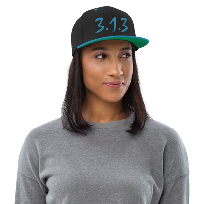 Detroit '313 Vintage Snapback (Compton Font) | Teal