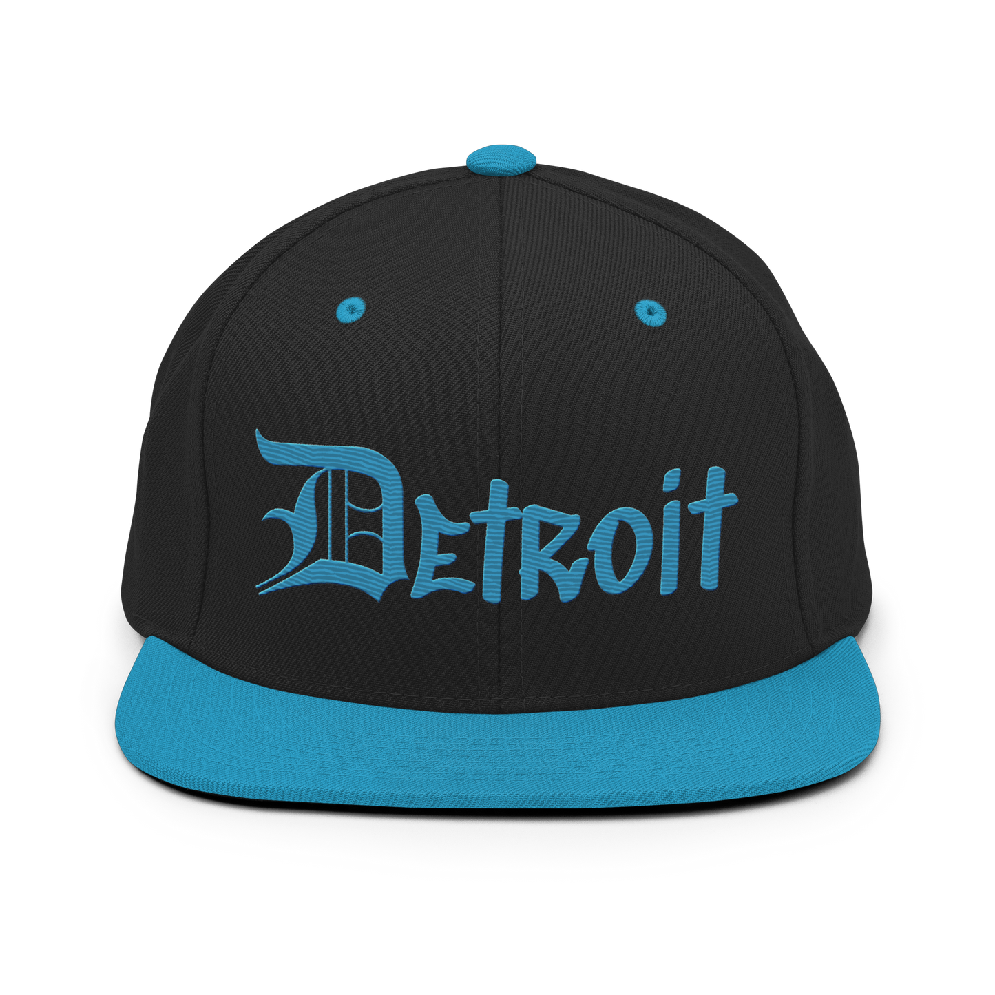'Detroit' Vintage Snapback (OED Tag Font) | Teal