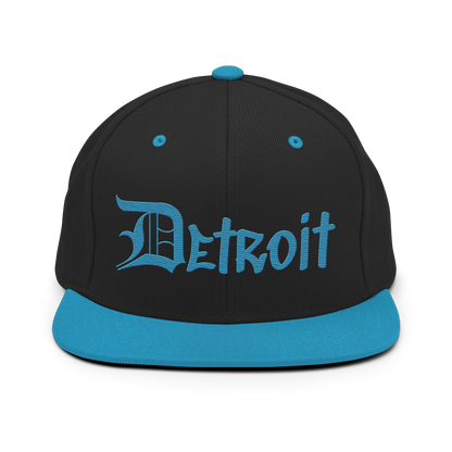 'Detroit' Vintage Snapback (OED Tag Font) | Teal