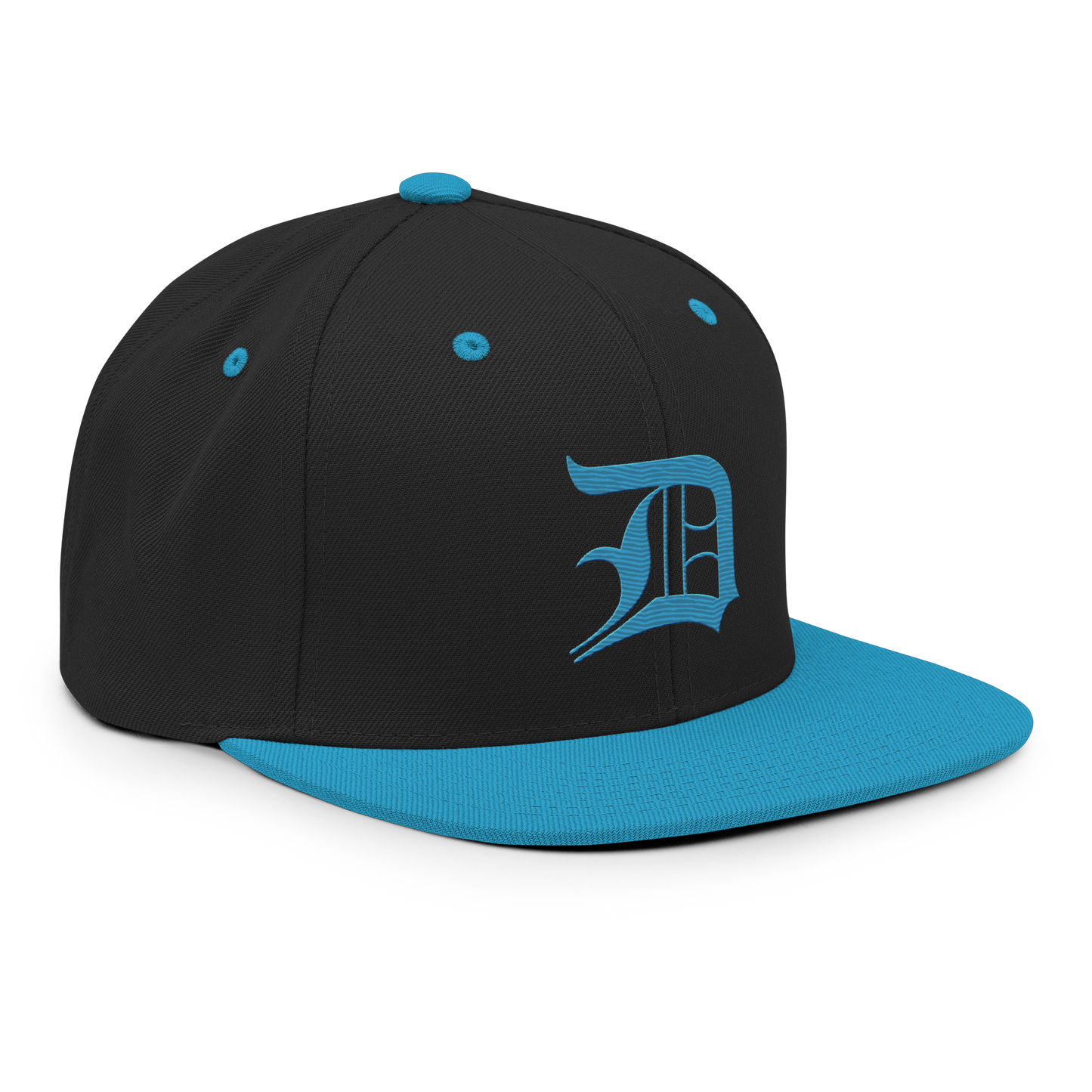 Detroit 'Old English D' Vintage Snapback | Aqua