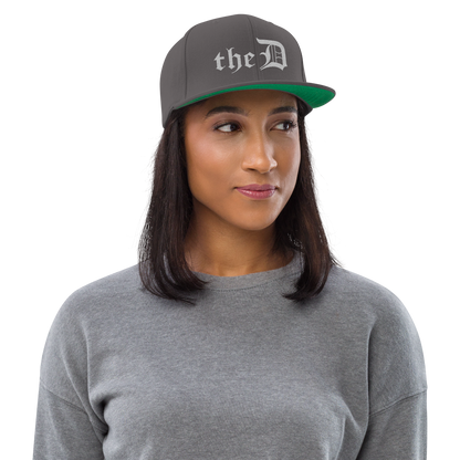 Detroit 'The D' Vintage Snapback | Platinum