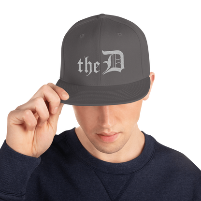 Detroit 'The D' Vintage Snapback | Platinum