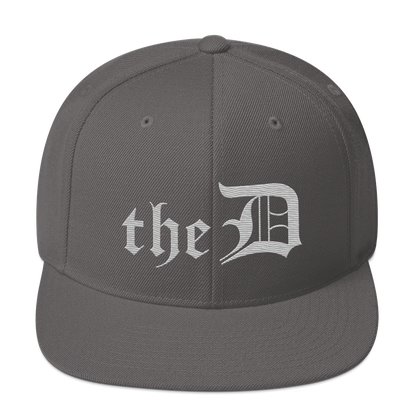 Detroit 'The D' Vintage Snapback | Platinum