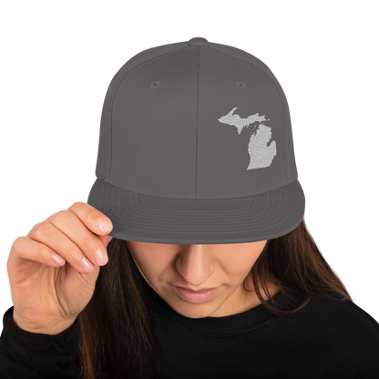 Michigan Vintage Snapback | Platinum Outline