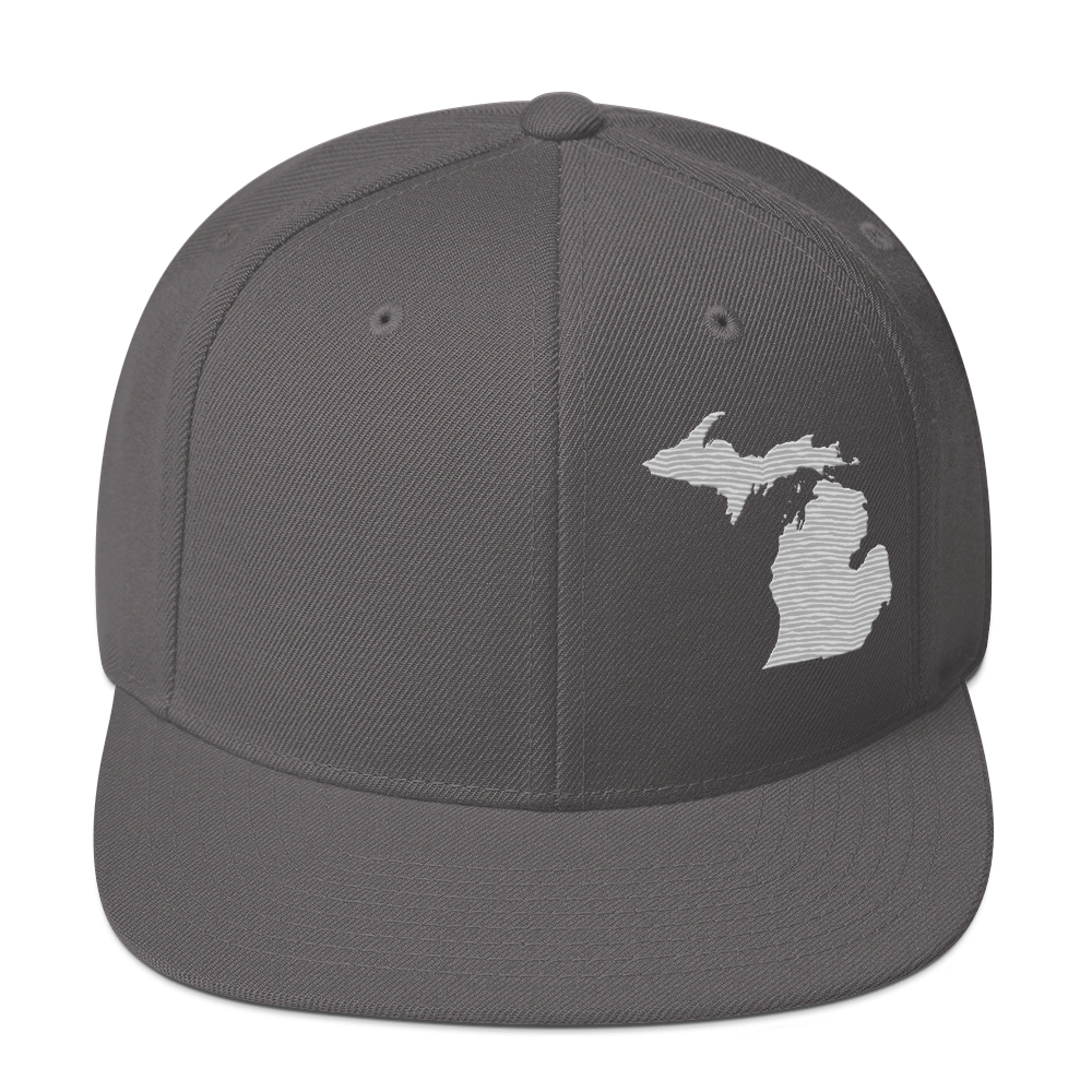 Michigan Vintage Snapback | Platinum Outline