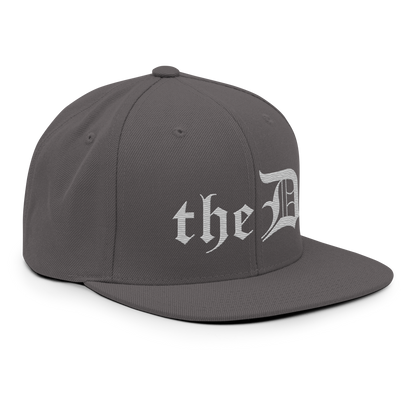 Detroit 'The D' Vintage Snapback | Platinum