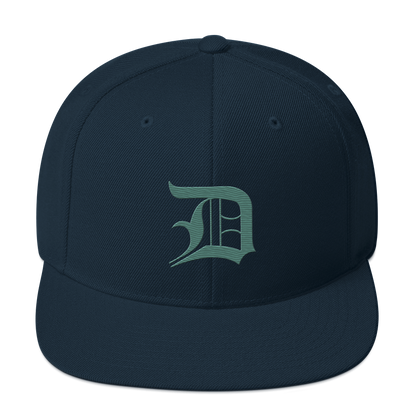 Detroit 'Old English D' Vintage Snapback (Copper Green)