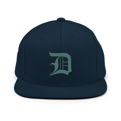 Detroit 'Old English D' Vintage Snapback (Copper Green)