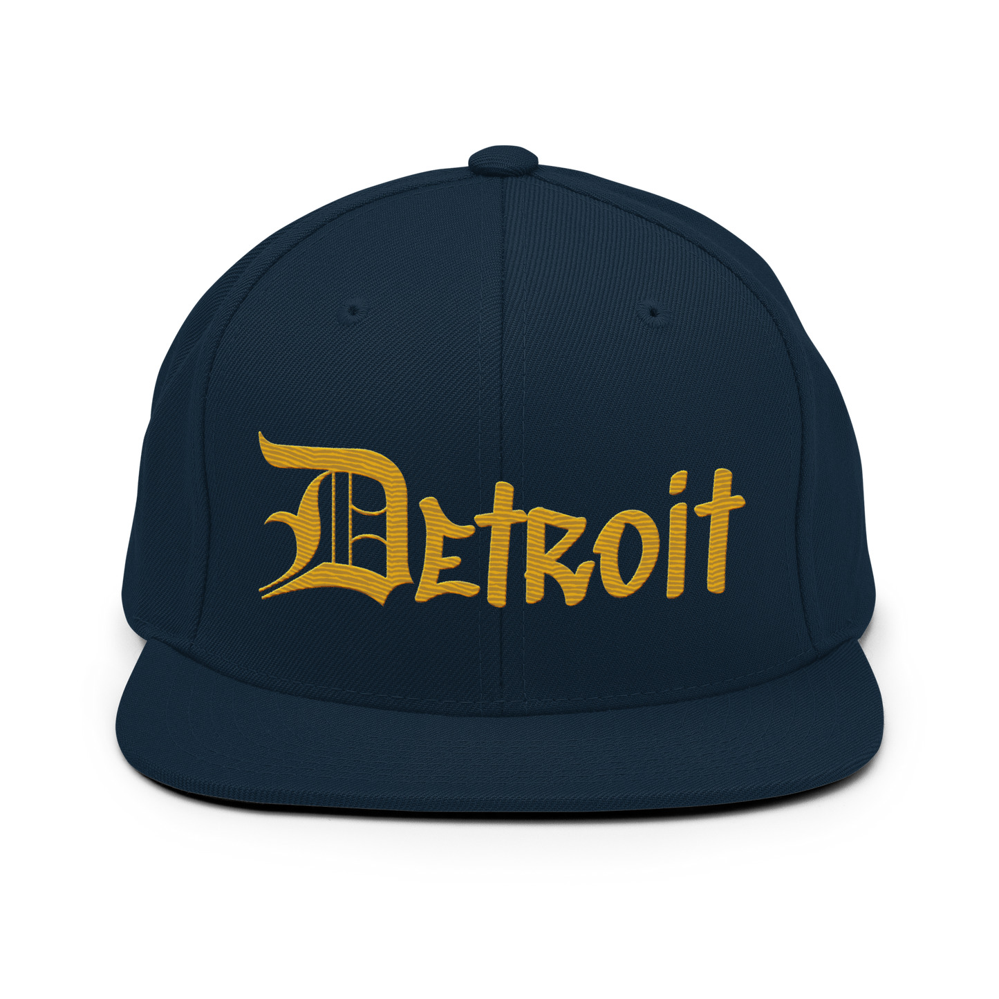 'Detroit' Vintage Snapback (OED Tag Font) | Gold