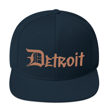 'Detroit' Vintage Snapback (OED Tag Font) | Copper
