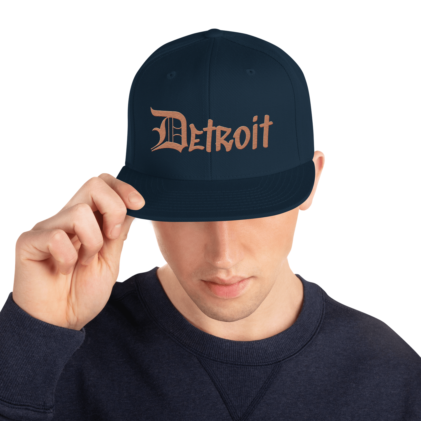 'Detroit' Vintage Snapback (OED Tag Font) | Copper