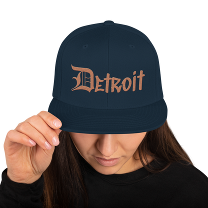 'Detroit' Vintage Snapback (OED Tag Font) | Copper