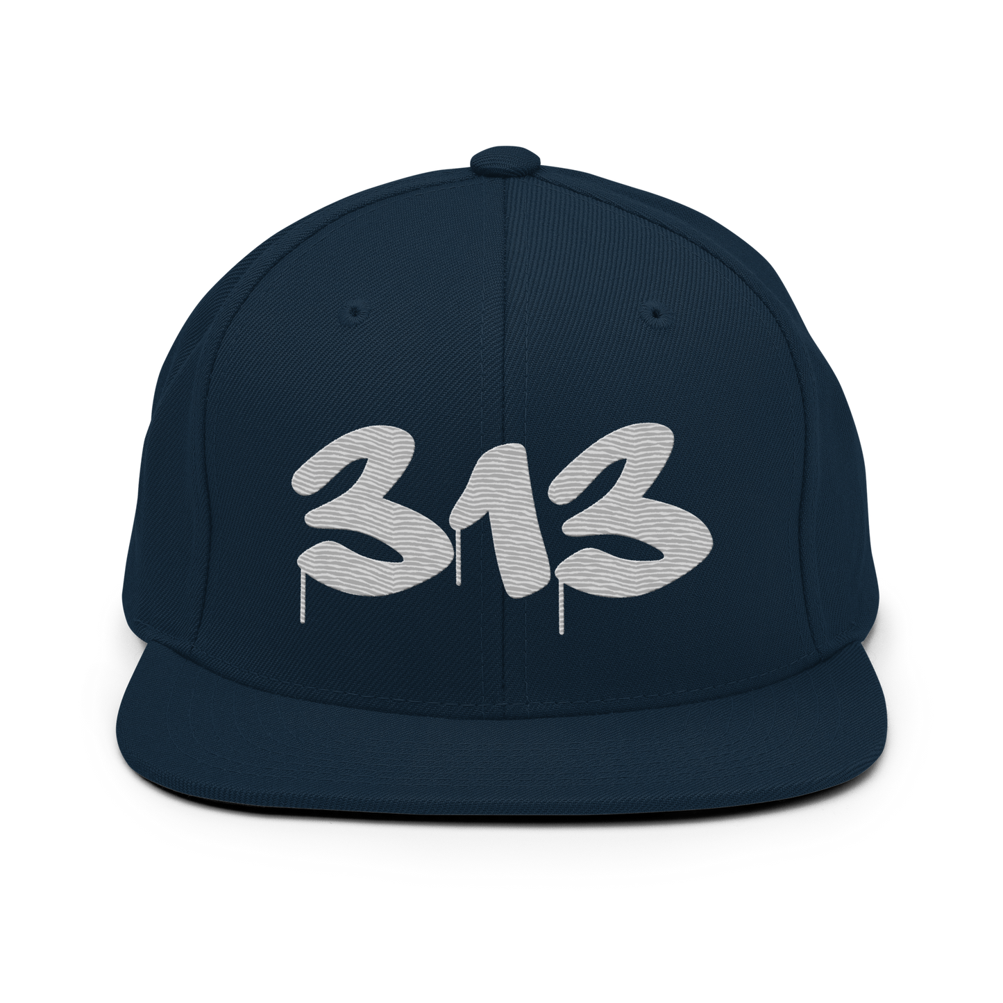 Detroit '313' Vintage Snapback (Tag Font) | Platinum