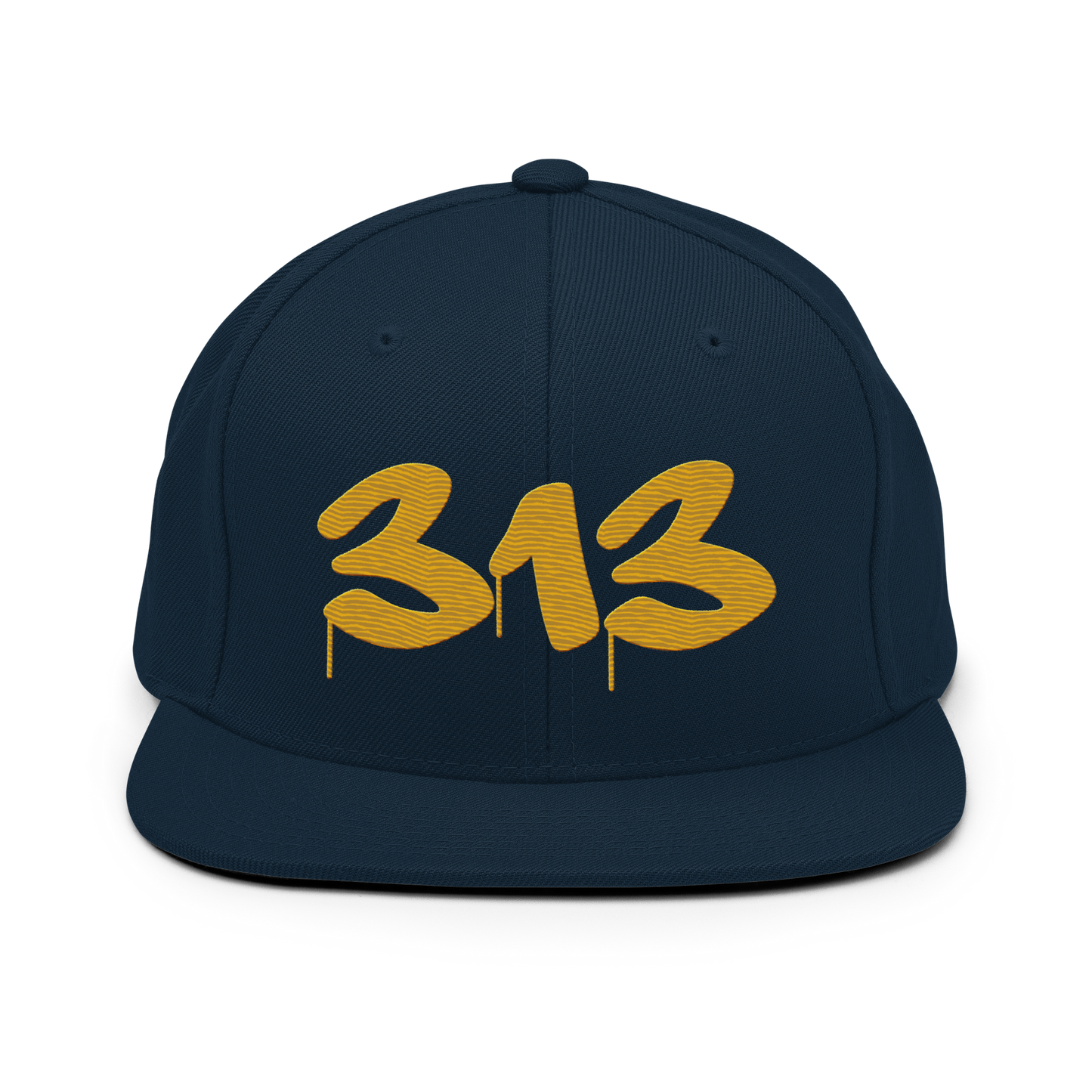 Detroit '313' Vintage Snapback (Tag Font) | Gold