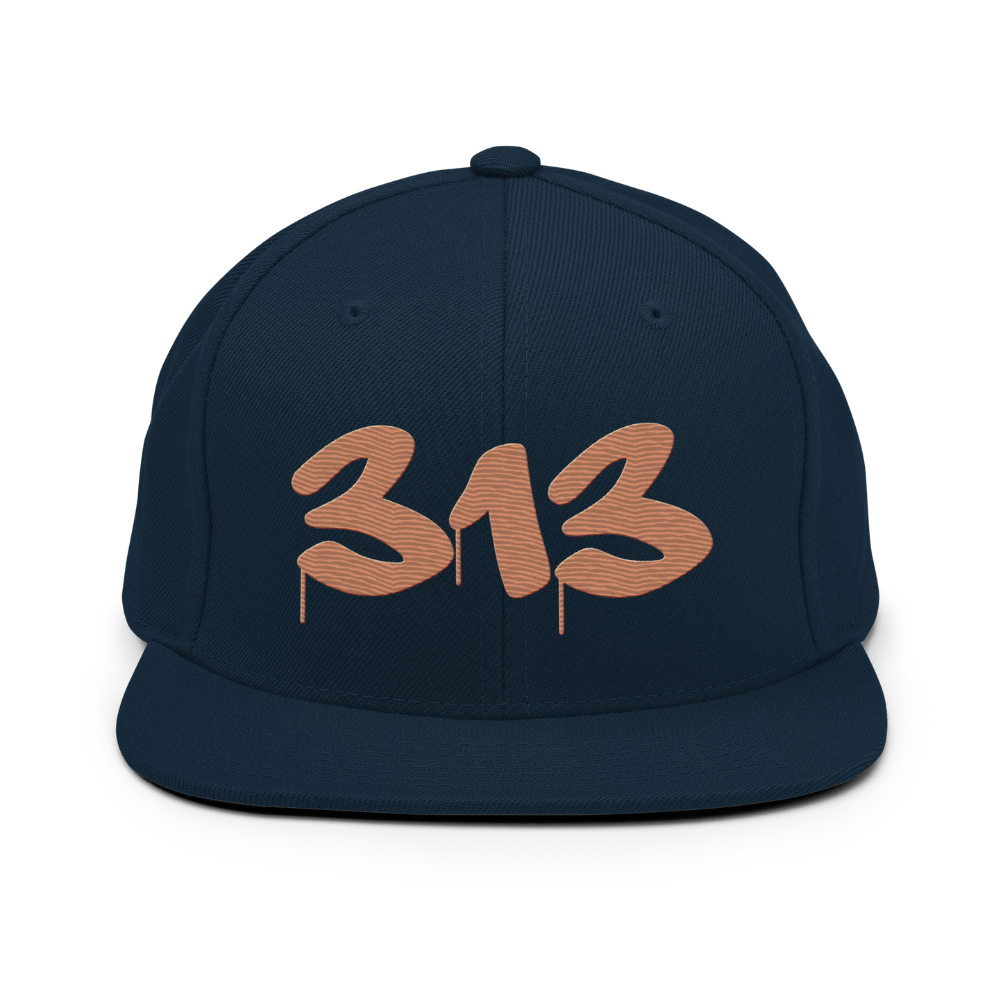 Detroit '313' Vintage Snapback (Tag Font) | Copper