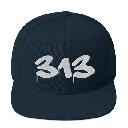 Detroit '313' Vintage Snapback (Tag Font)