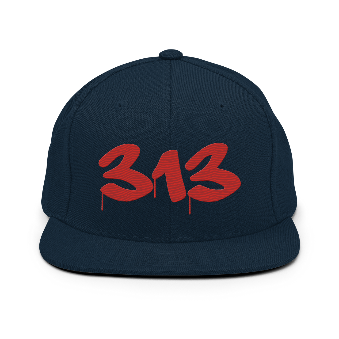 Detroit '313' Vintage Snapback (Tag Font) | Aliform Red