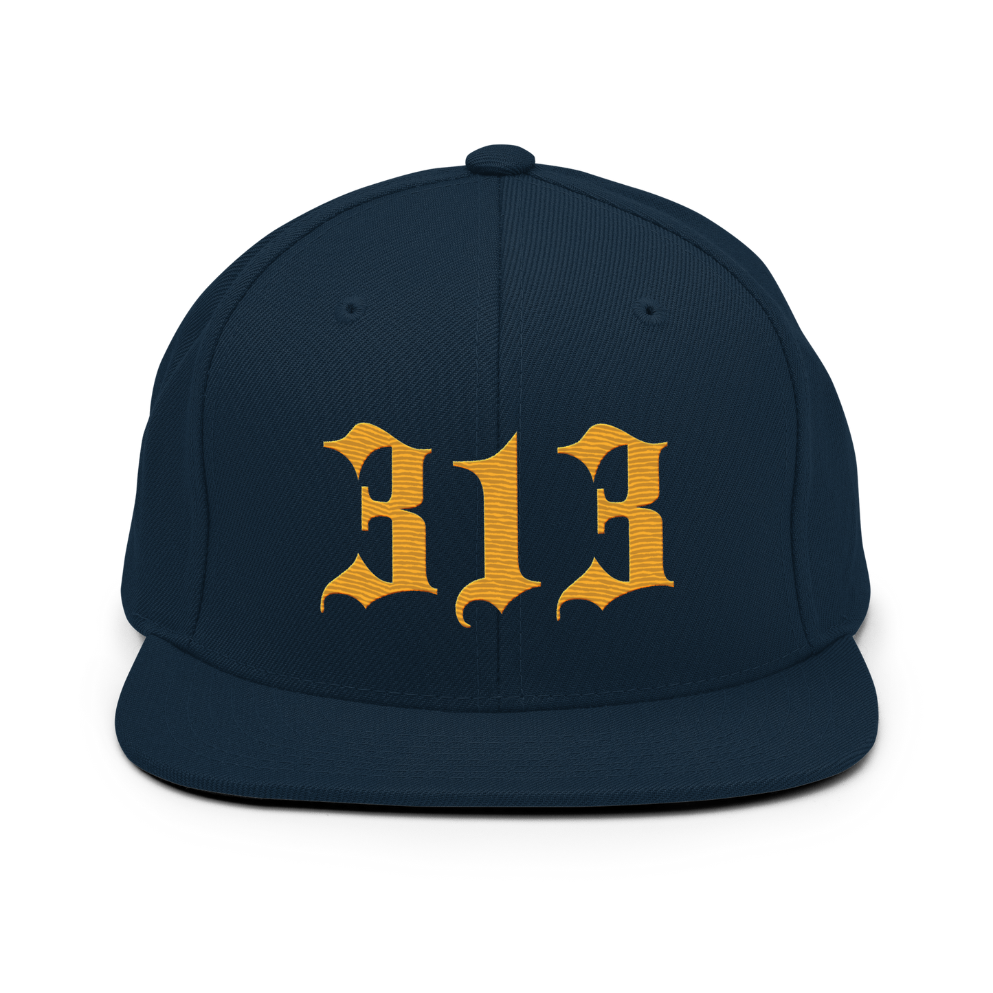 Detroit '313' Vintage Snapback (Old English Font) | Gold