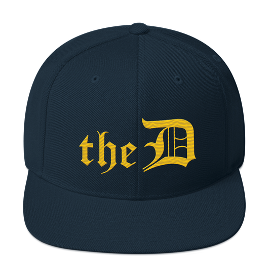 Detroit 'The D' Vintage Snapback | Maize