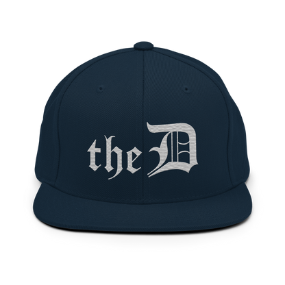 Detroit 'The D' Vintage Snapback | Platinum