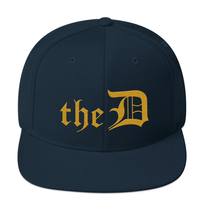 Detroit 'The D' Vintage Snapback | Gold