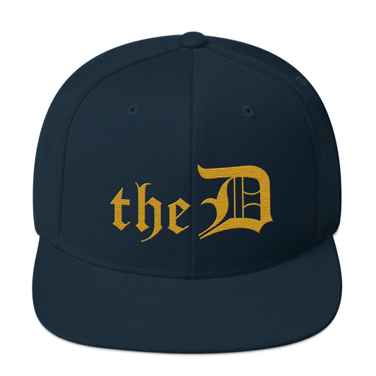 Detroit 'The D' Vintage Snapback | Gold