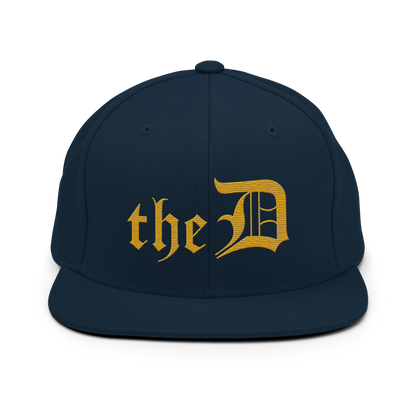 Detroit 'The D' Vintage Snapback | Gold