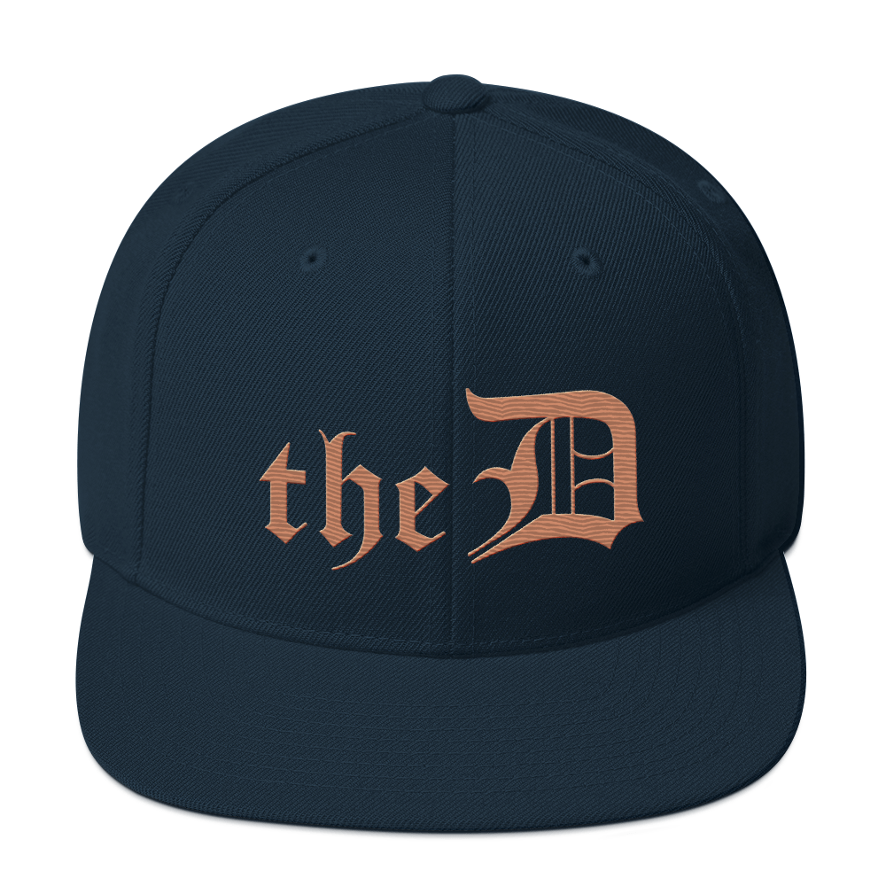 Detroit 'The D' Vintage Snapback | Copper