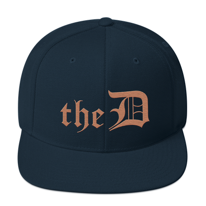 Detroit 'The D' Vintage Snapback | Copper