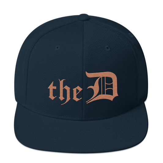 Detroit 'The D' Vintage Snapback | Copper