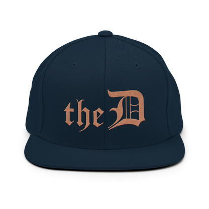 Detroit 'The D' Vintage Snapback | Copper