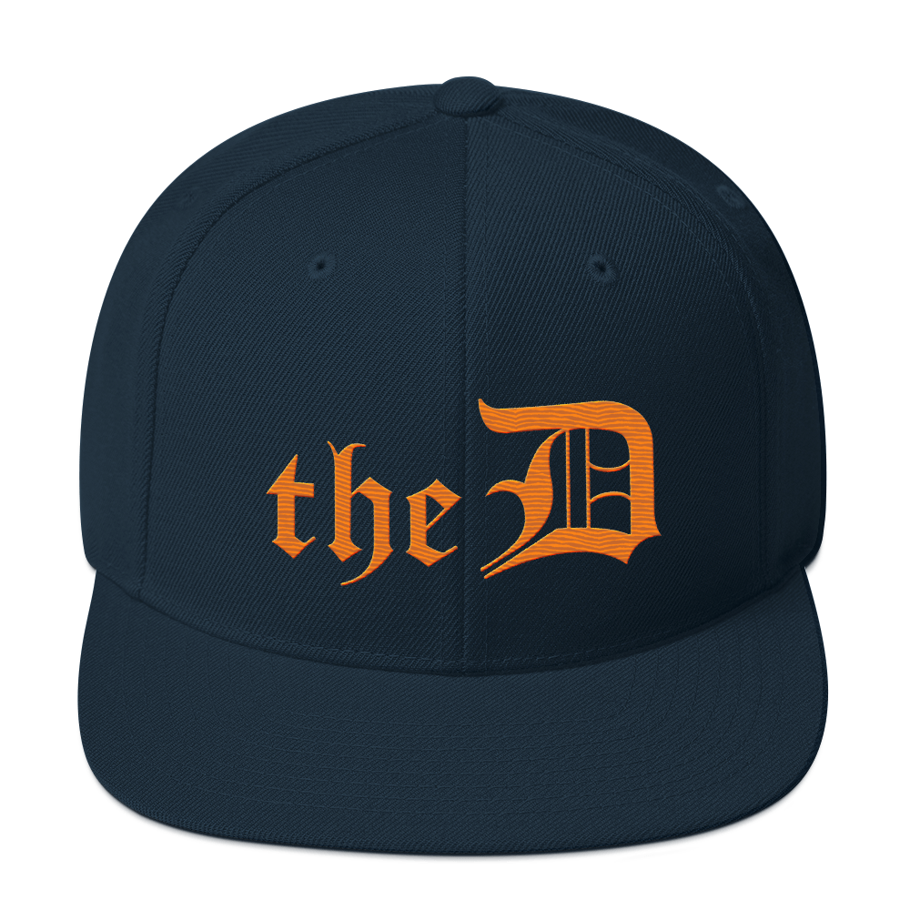 Detroit 'The D' Vintage Snapback | Orange