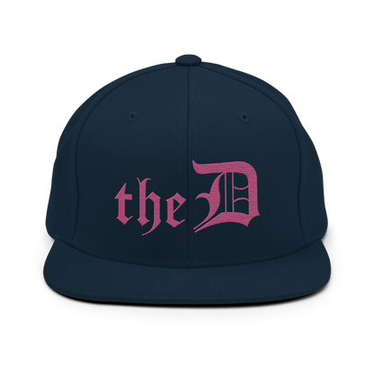 Detroit 'The D' Vintage Snapback | Apple Blossom Pink