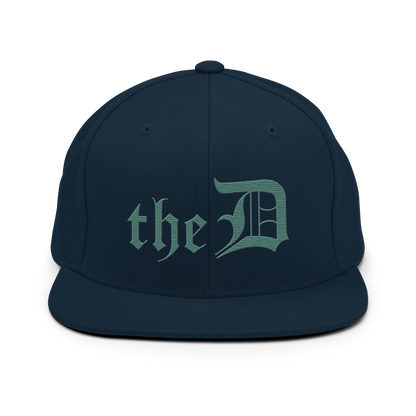 Detroit 'The D' Vintage Snapback | Copper Green