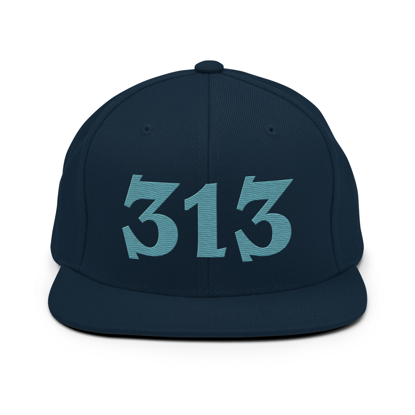 Detroit '313' Vintage Snapback (Angry Font) | Huron Blue