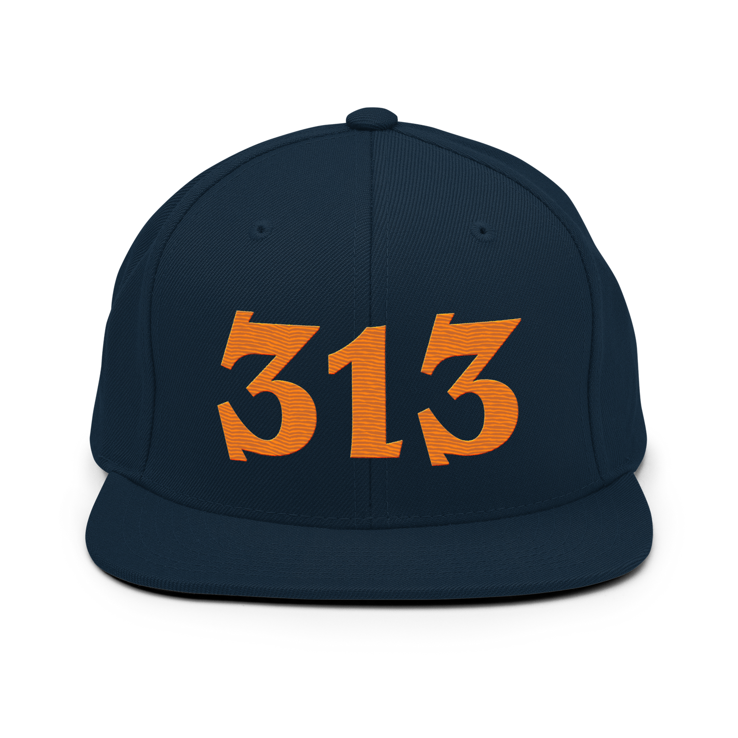 Detroit '313' Vintage Snapback (Angry Font) | Orange