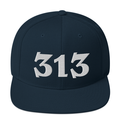 Detroit '313' Vintage Snapback (Angry Font)