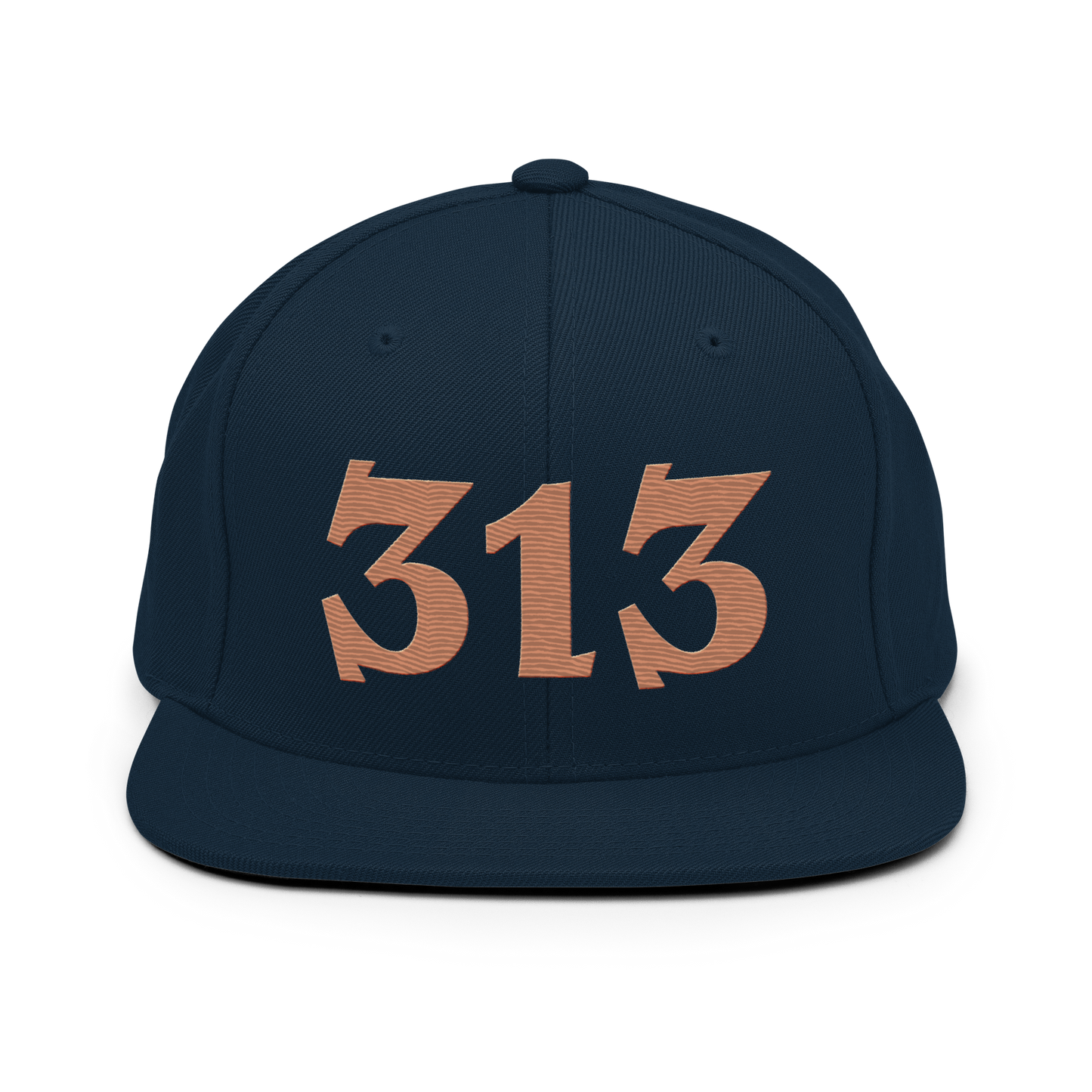 Detroit '313' Vintage Snapback (Angry Font) | Copper