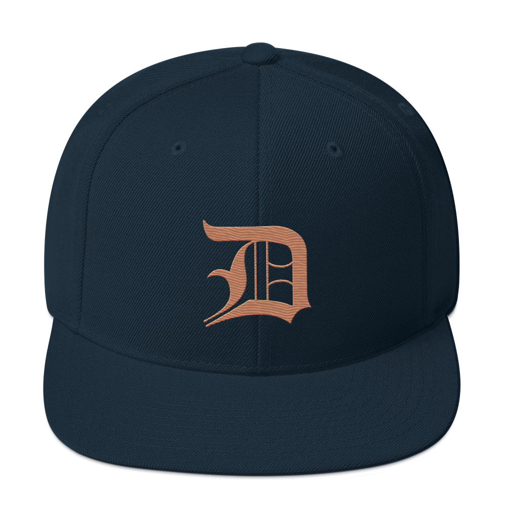 Detroit 'Old English D' Vintage Snapback (Copper)