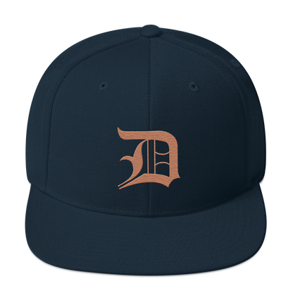 Detroit 'Old English D' Vintage Snapback (Copper)