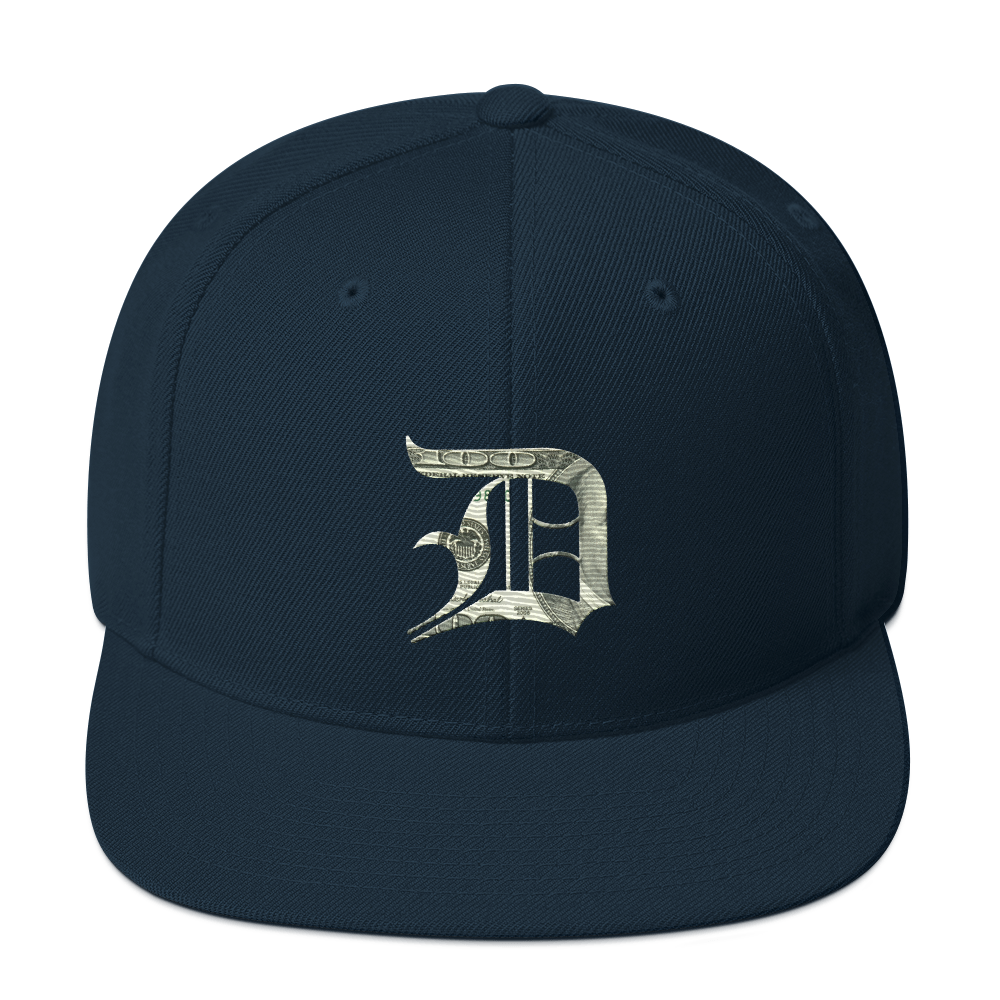 Detroit 'Old English D' Vintage Snapback (Benjamins Edition)